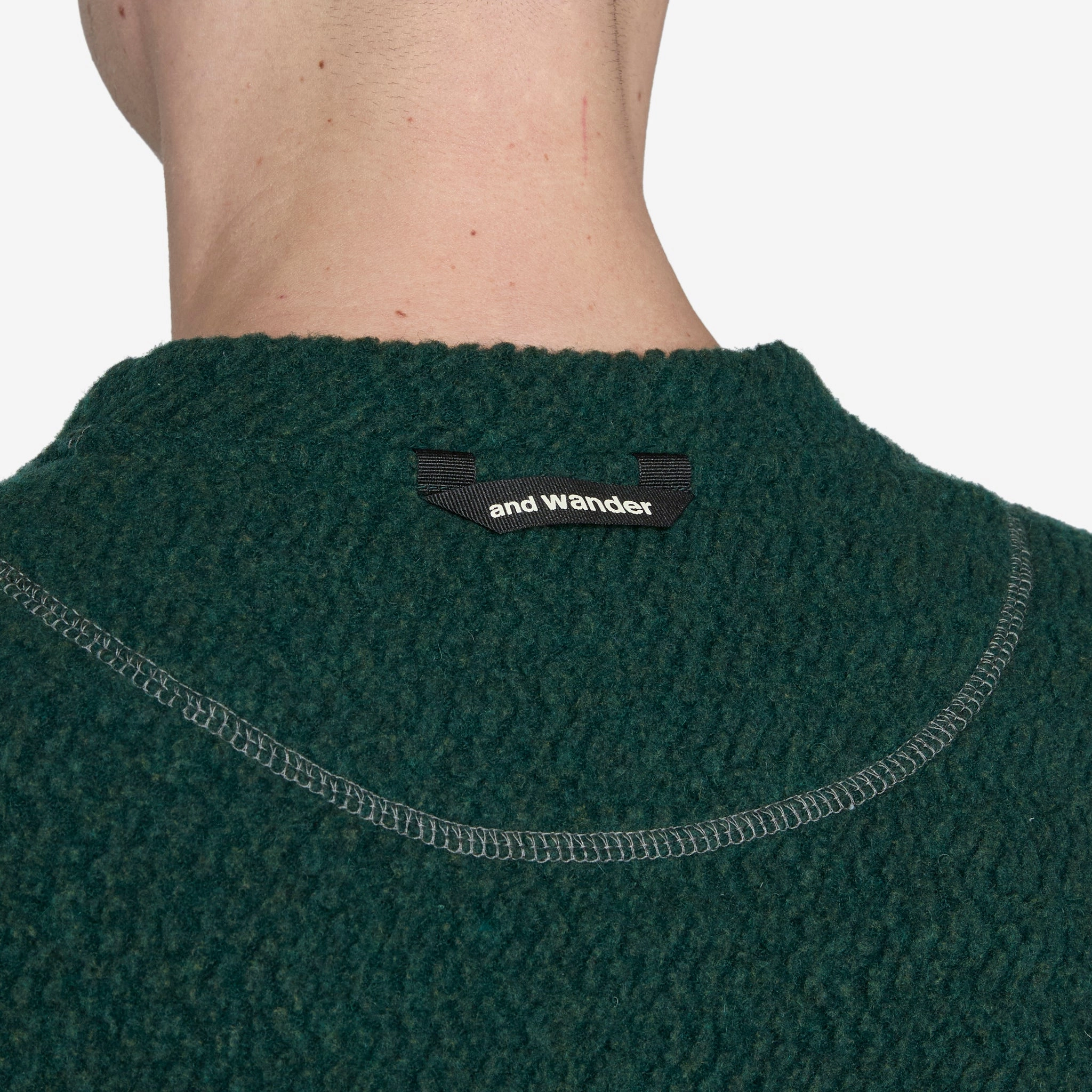 Re Wool JQ Crew Neck Green