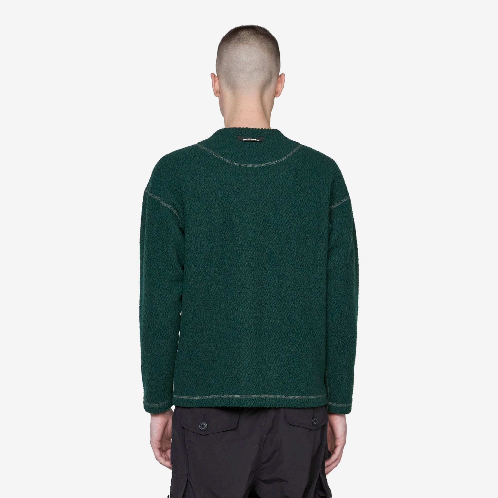 Re Wool JQ Crew Neck Green