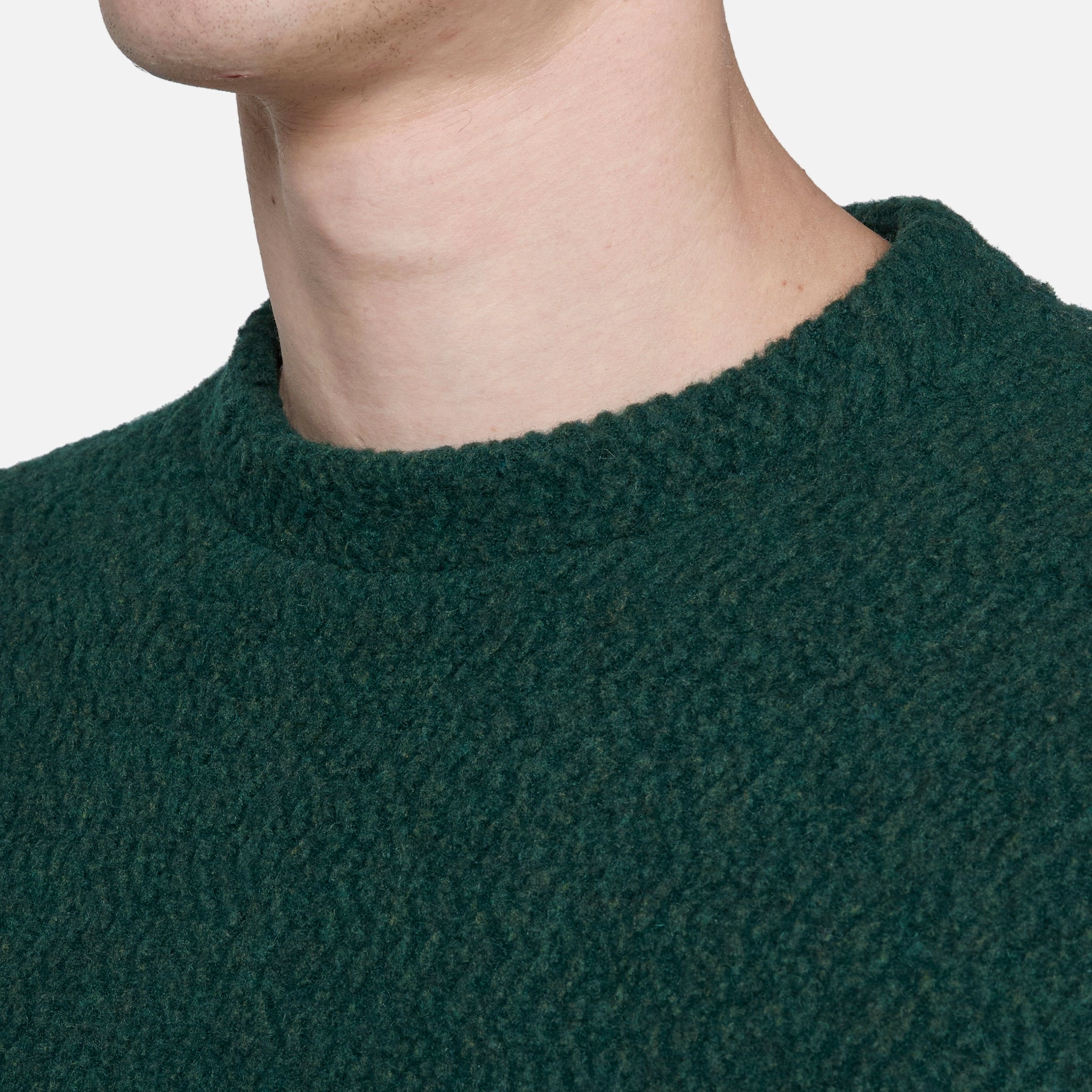 Re Wool JQ Crew Neck Green