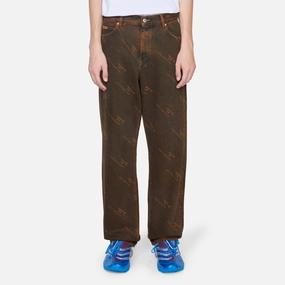 Relaxed Fit Jean Orange Laser