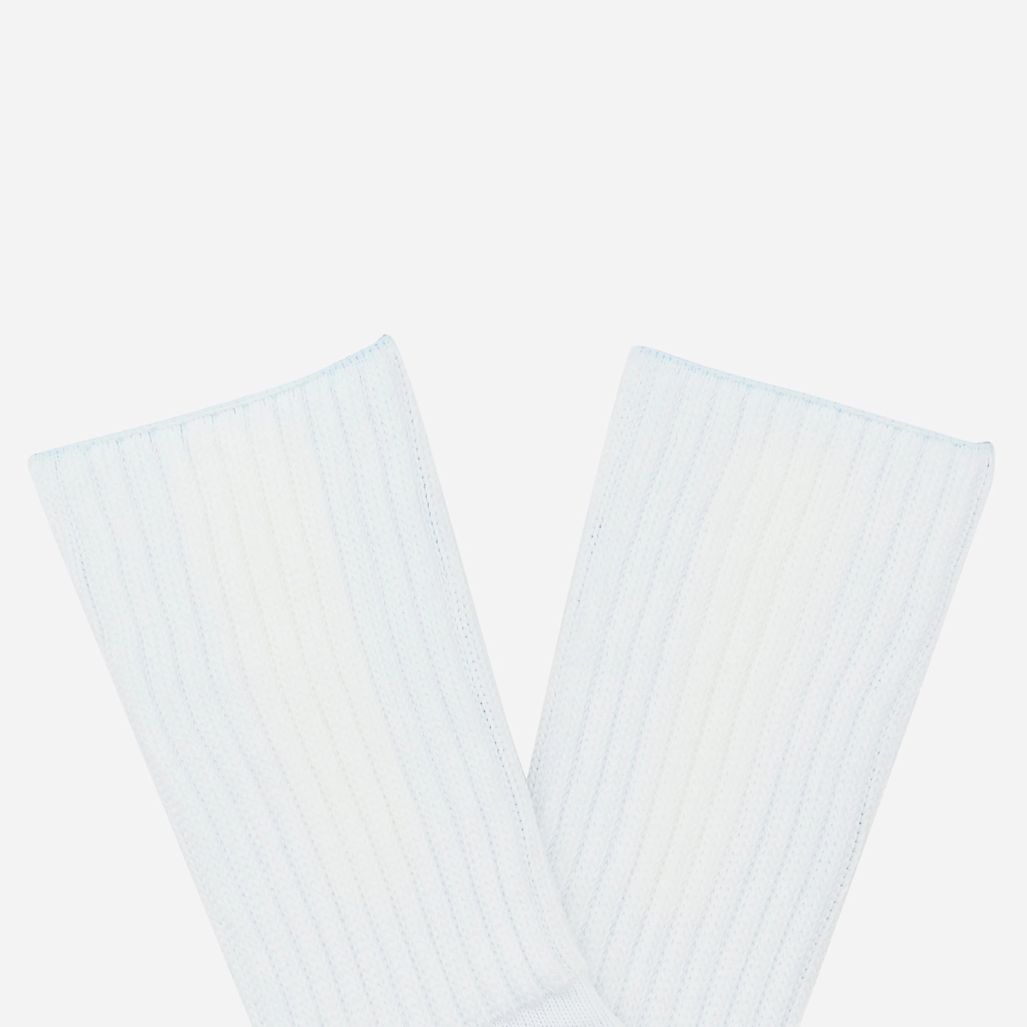 Ribbed Crew Socks Off White