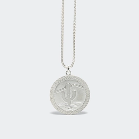 Snake Coin Cactus Necklace - 925 Silver