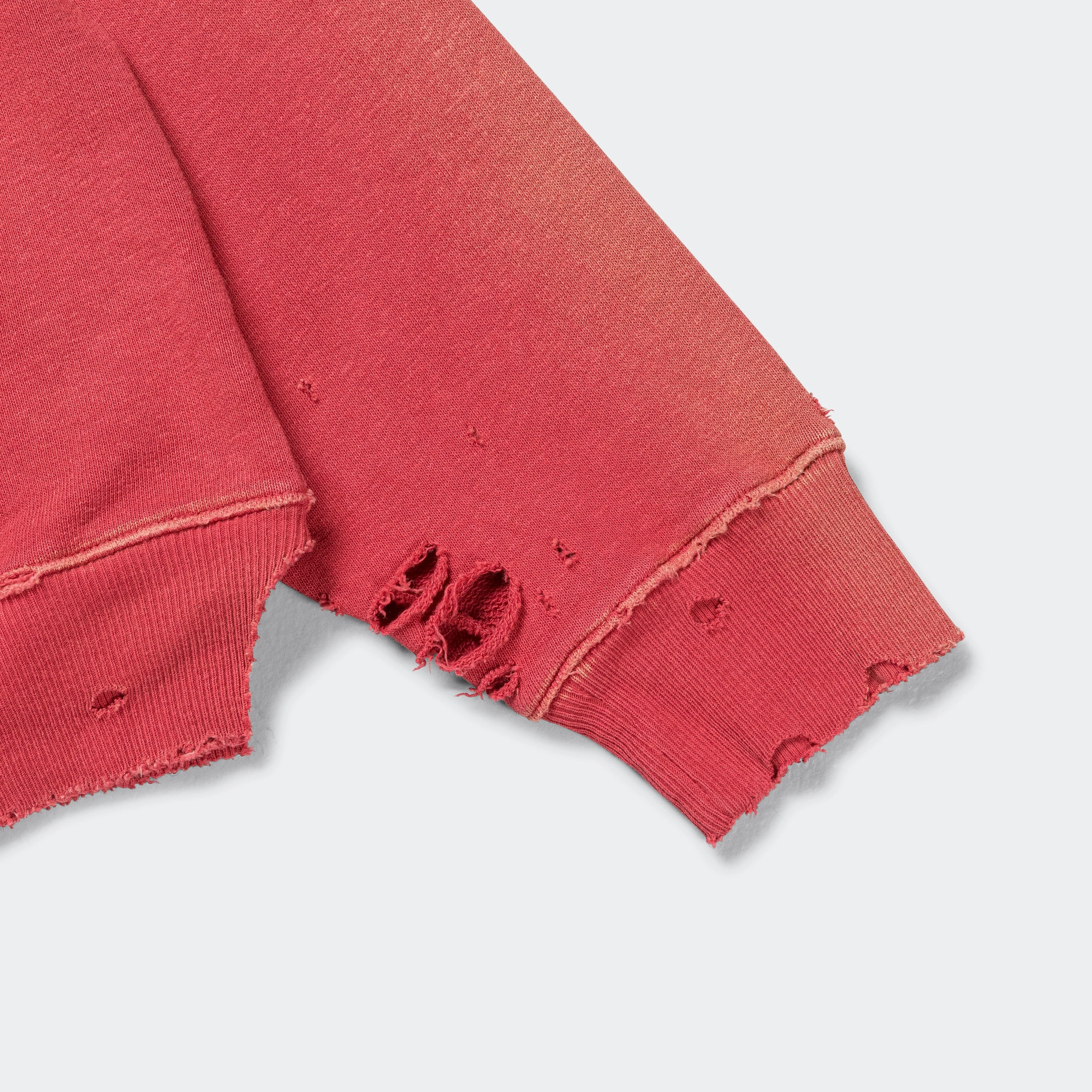 SWT Knit THRILLER Damaged Hoodie (STUDS) - Red