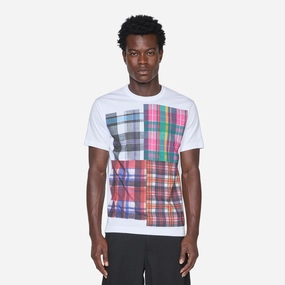 Tartan Print 1 T-Shirt White