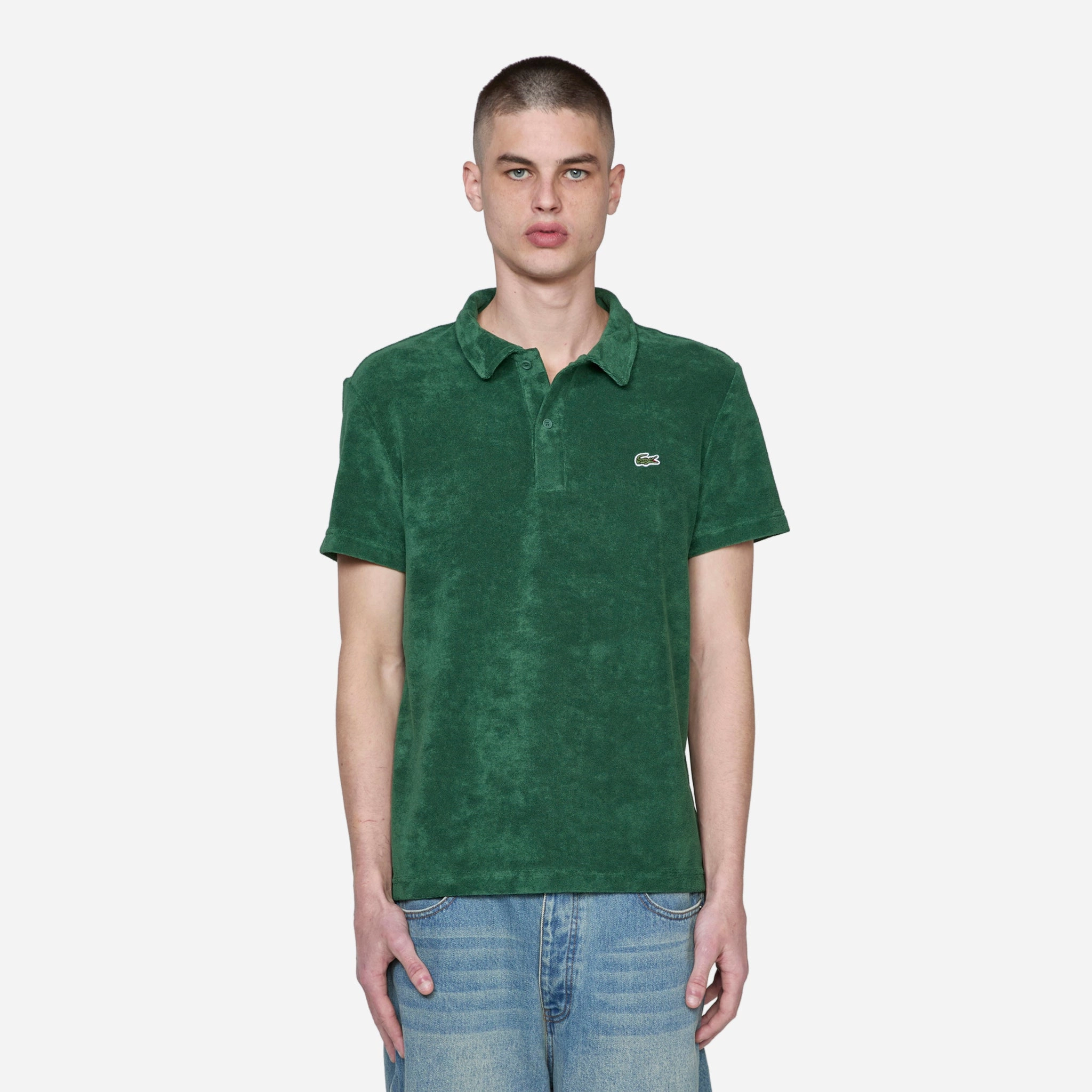 Terry Towelling Polo Green