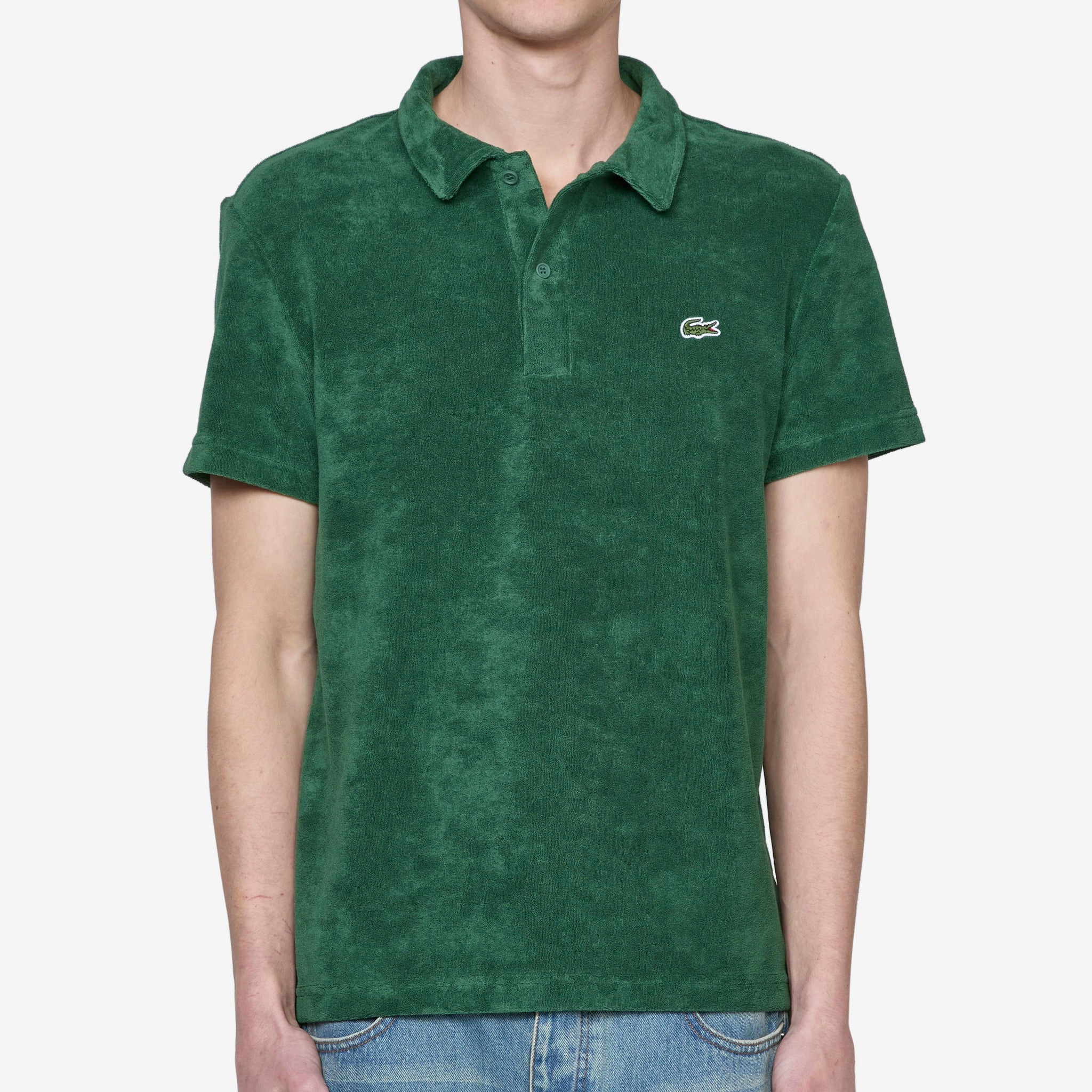 Terry Towelling Polo Green