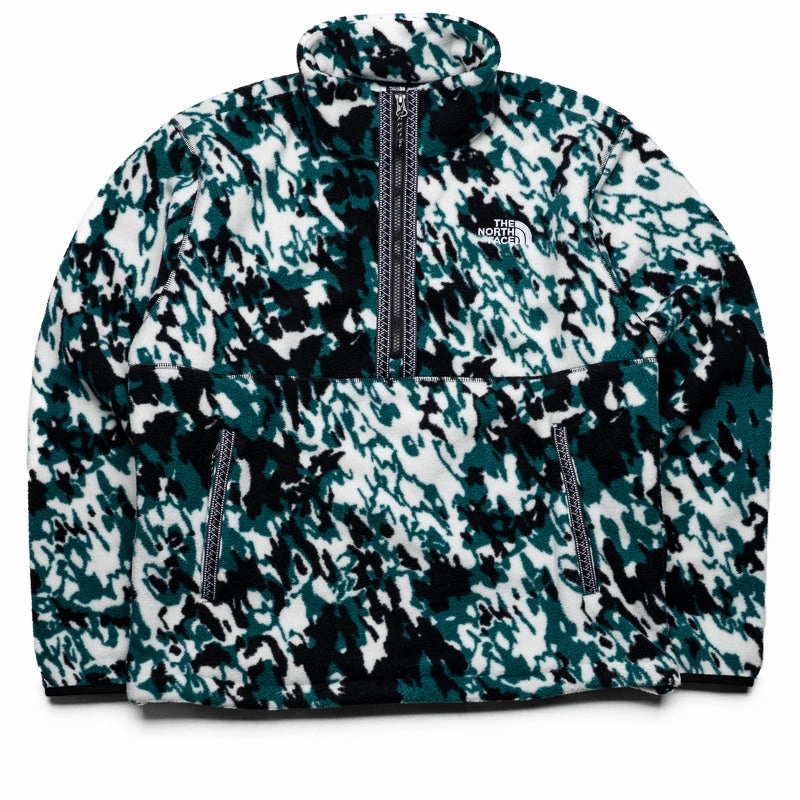 The North Face Fleeski 1/4 Zip Pullover - Deep Nori Trail Grid