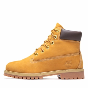 Timberland 6 Lace Up Waterproof Boot (GS) - Wheat