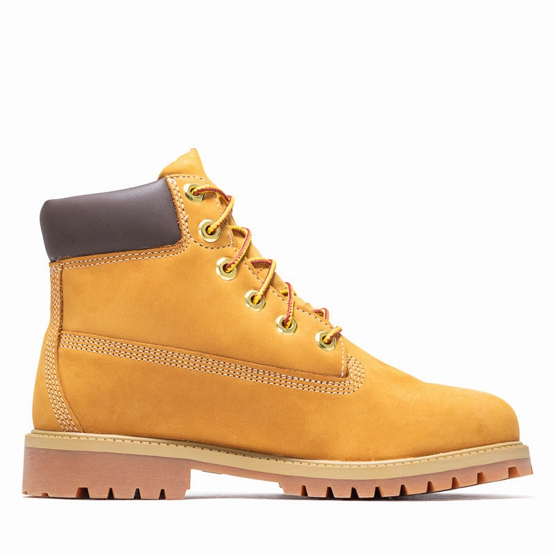 Timberland 6 Lace Up Waterproof Boot (GS) - Wheat