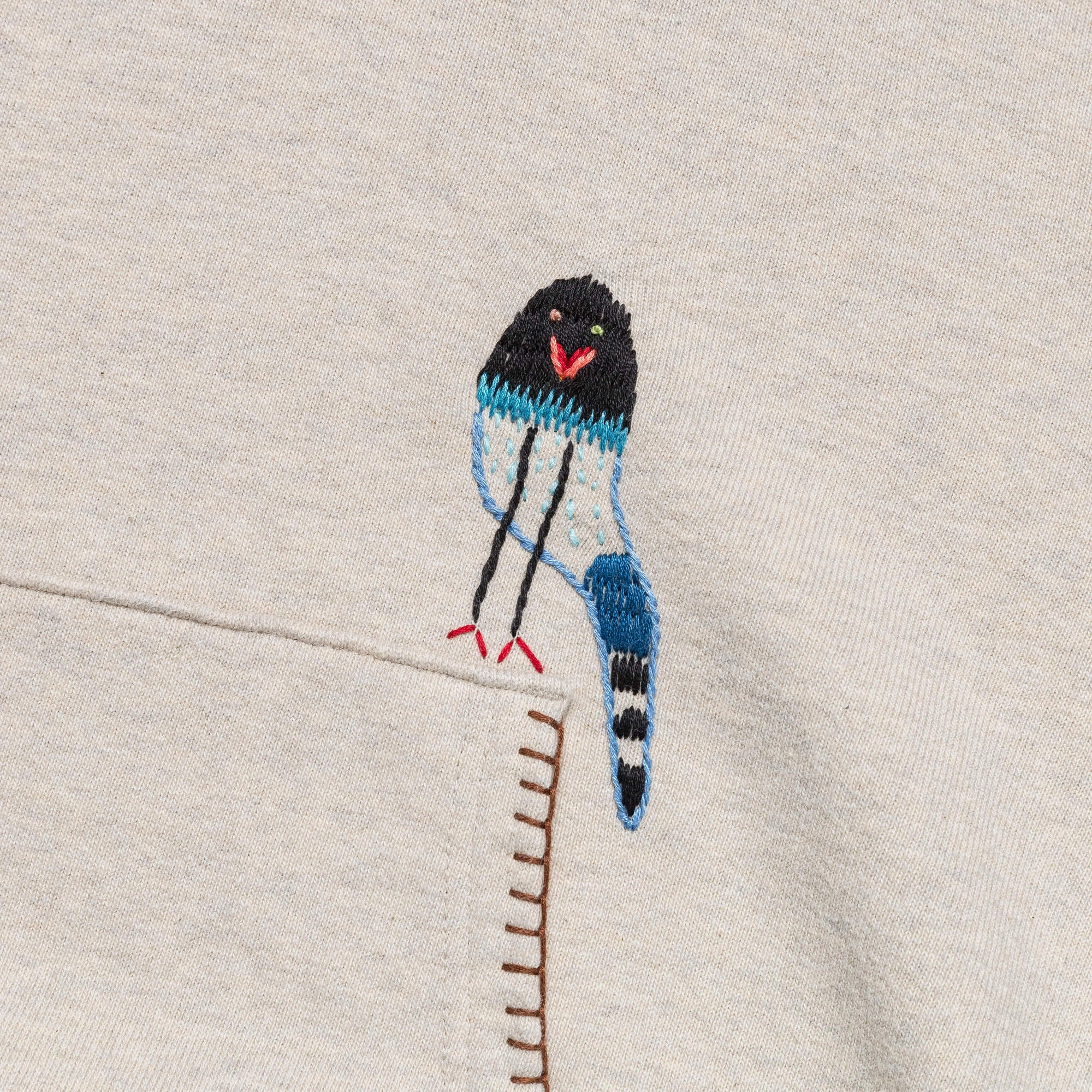 TOP SWT Knit Hoodie (MAGPIE) - Ecru