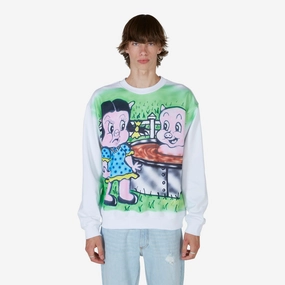 Unisex Ally Bo Printed Sweatshirt White