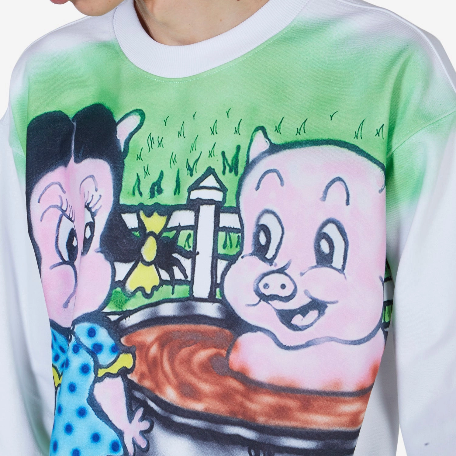 Unisex Ally Bo Printed Sweatshirt White