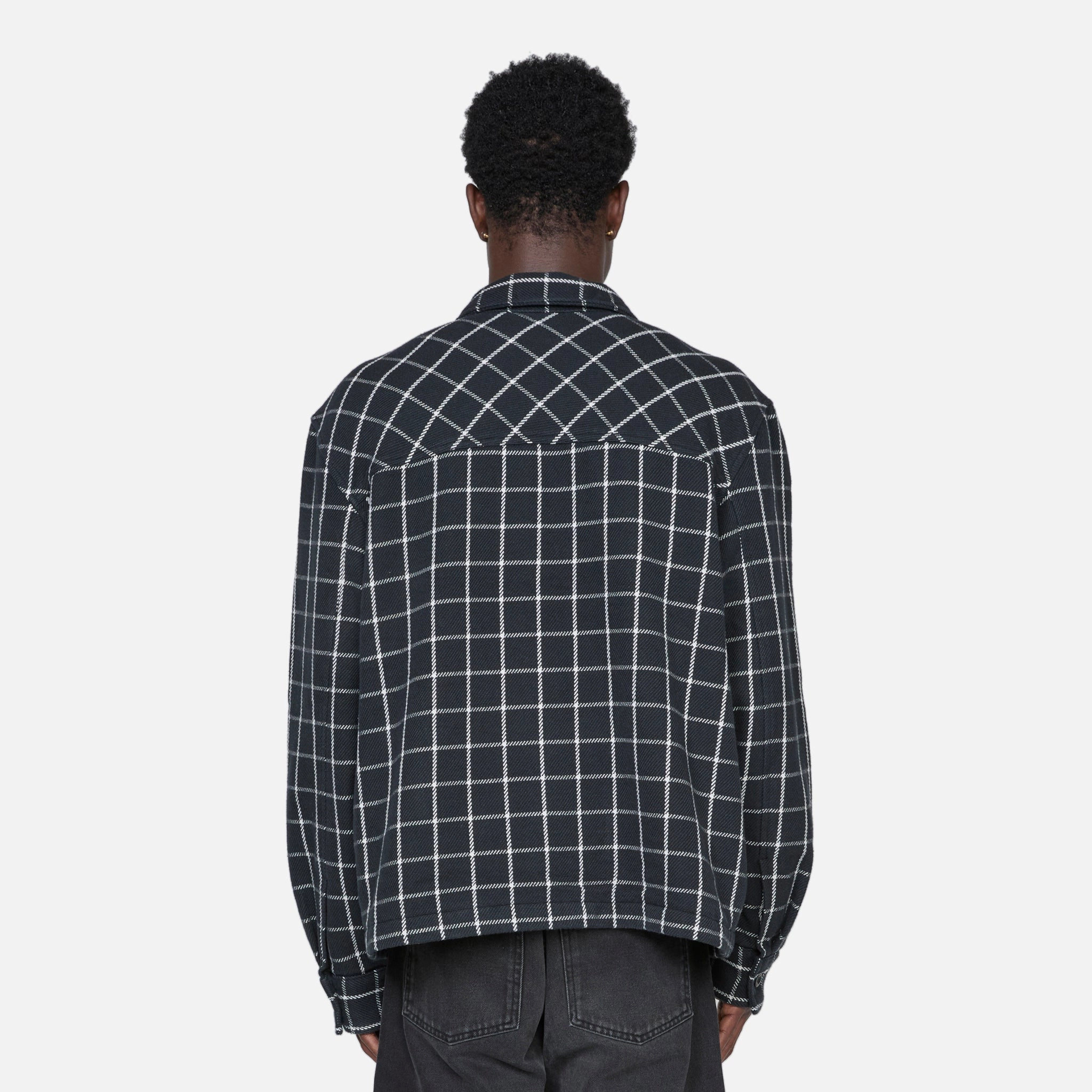 Valley Twill Utility Shacket TNF Black Grid