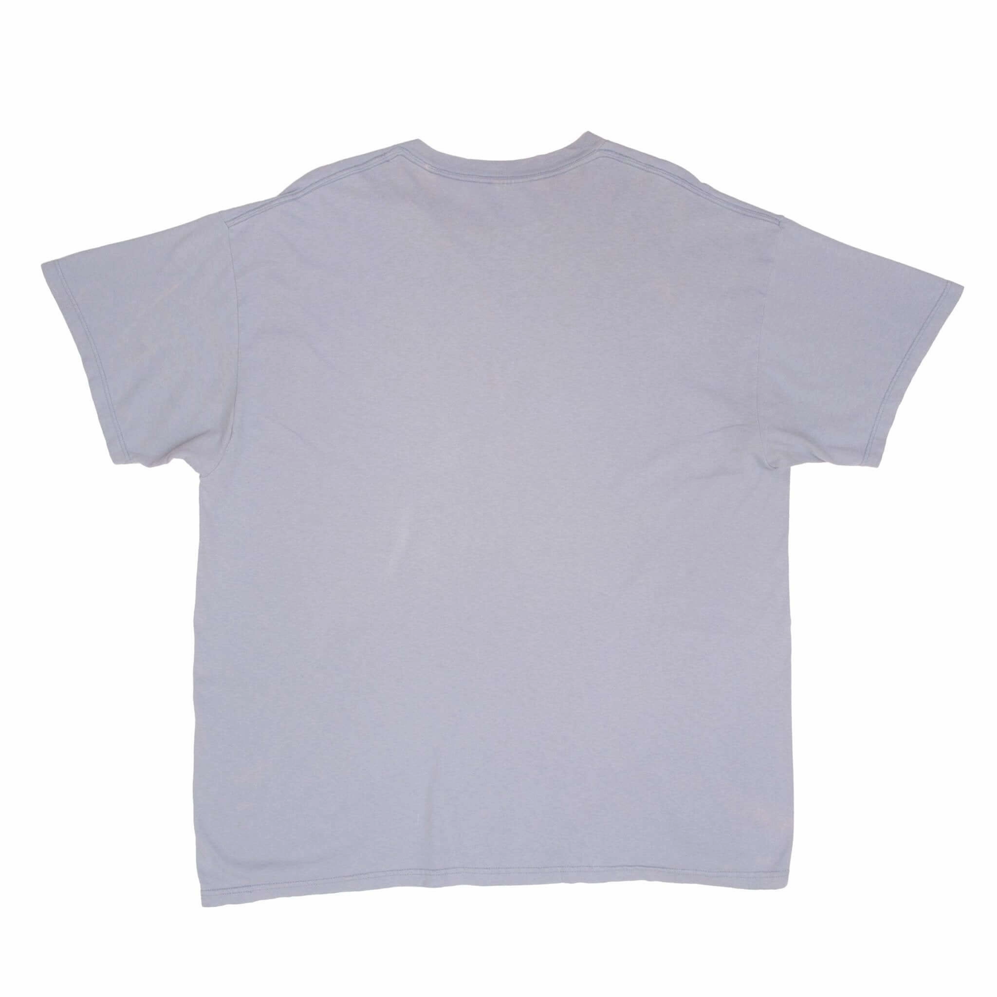 VINTAGE NIKE CLASSIC SWOOSH GREY BLUE TEE SHIRT 1990S SIZE XL MADE IN USA