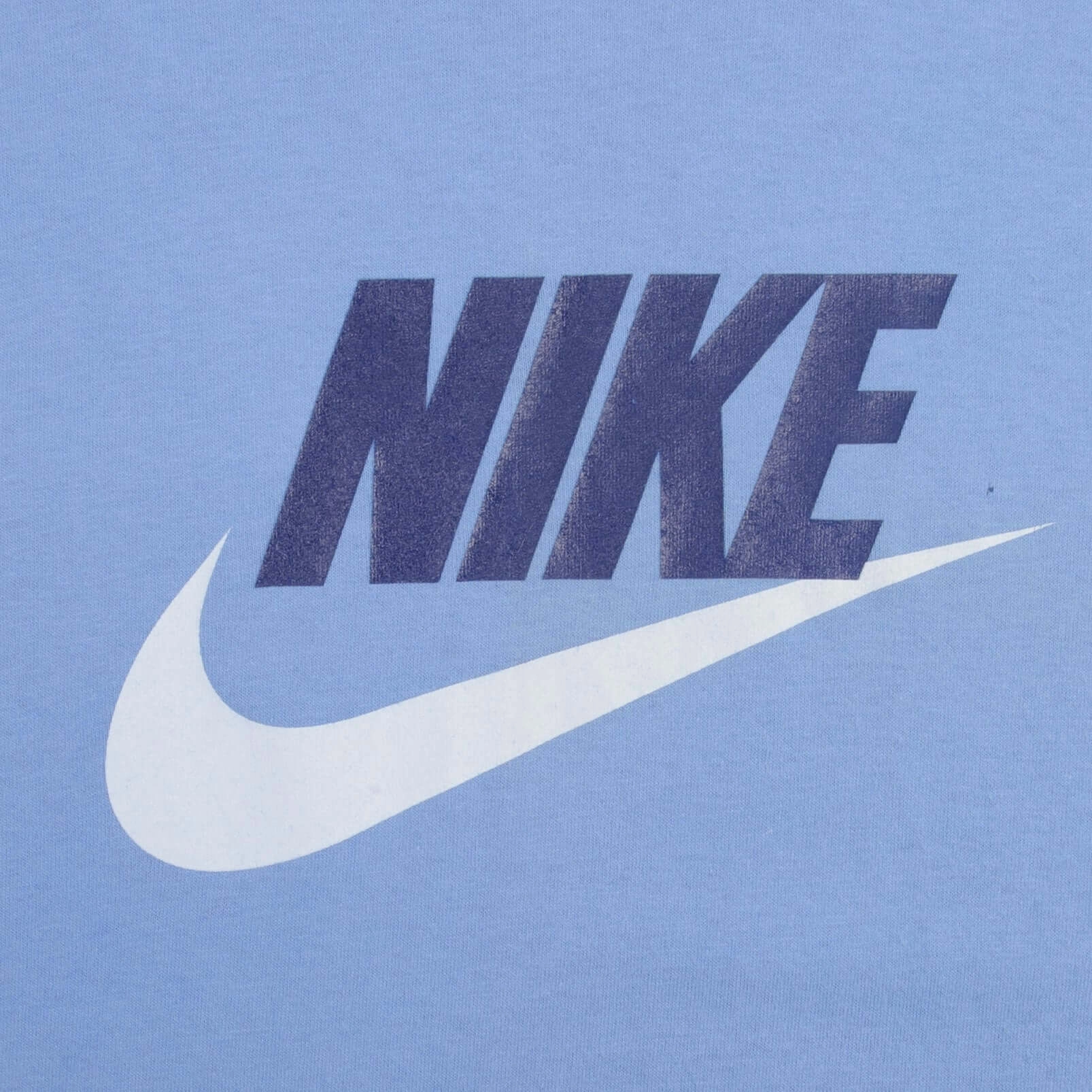 VINTAGE NIKE SWOOSH SPELLOUT LIGHT BLUE TEE SHIRT 1990S SIZE XL