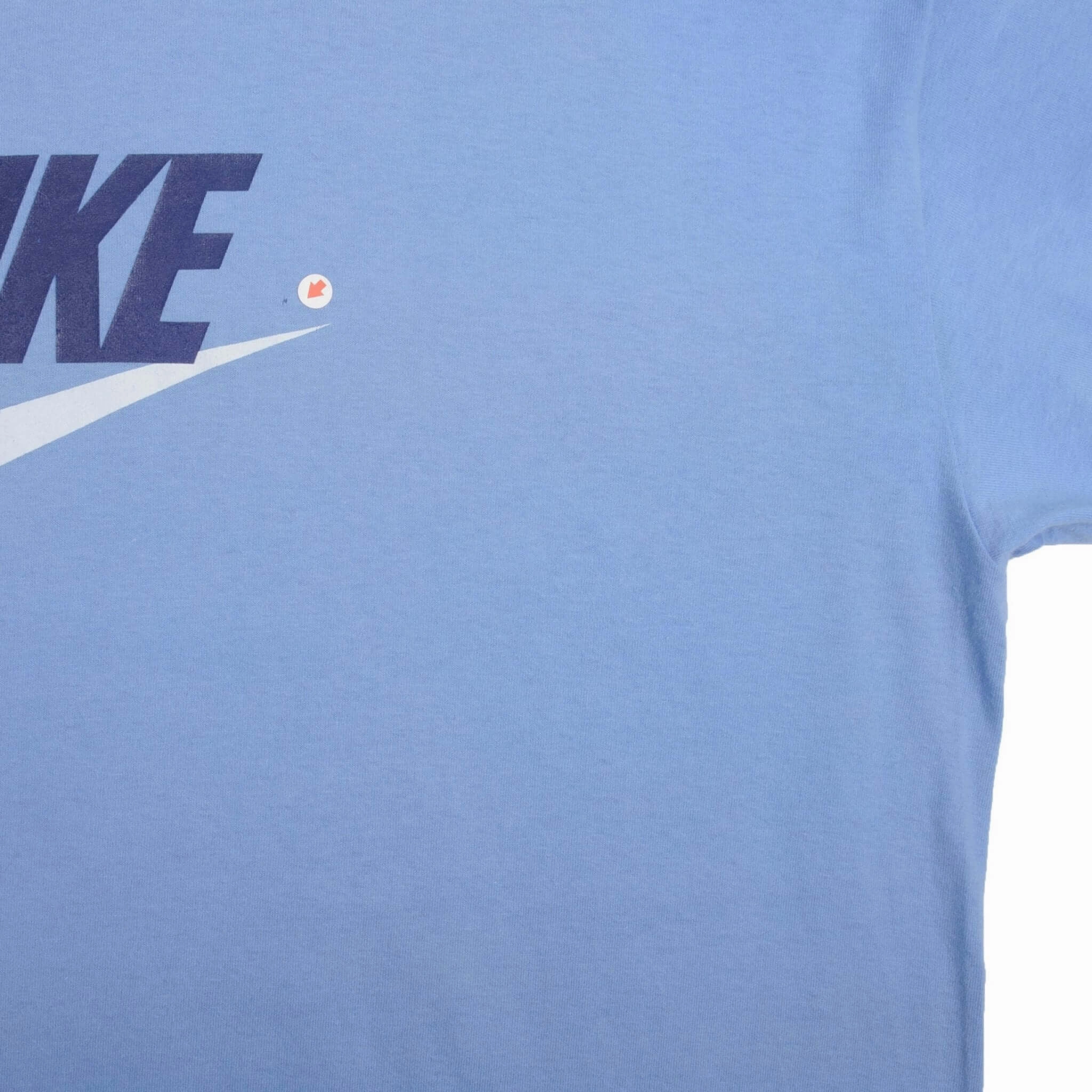 VINTAGE NIKE SWOOSH SPELLOUT LIGHT BLUE TEE SHIRT 1990S SIZE XL