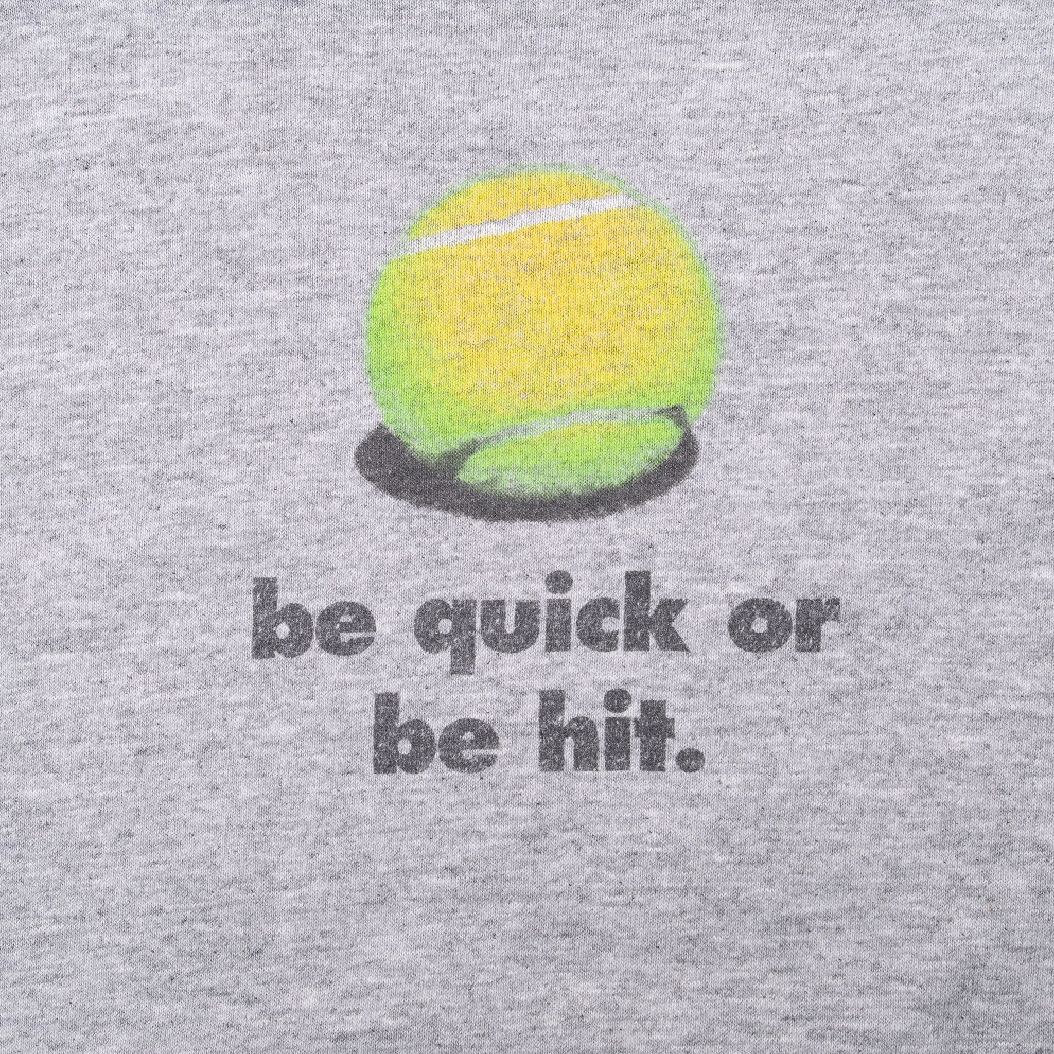 VINTAGE NIKE TENNIS BE QUICK OR BE HIT TEE SHIRT 1990S 2XL MADE IN USA