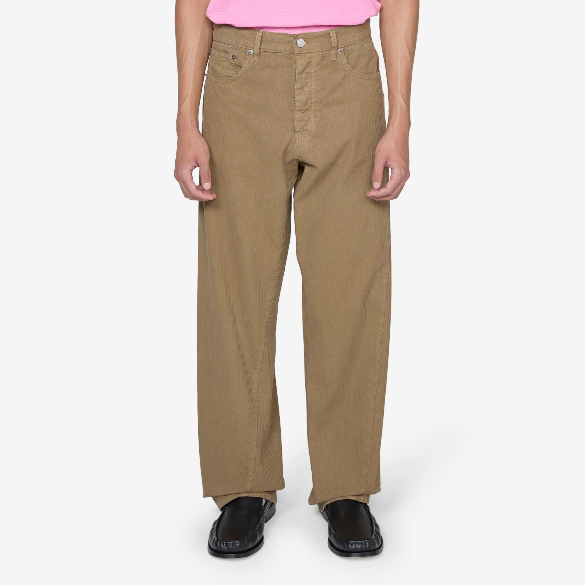 Wide Twist Jeans Light Brown