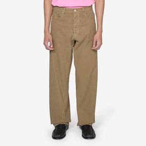 Wide Twist Jeans Light Brown