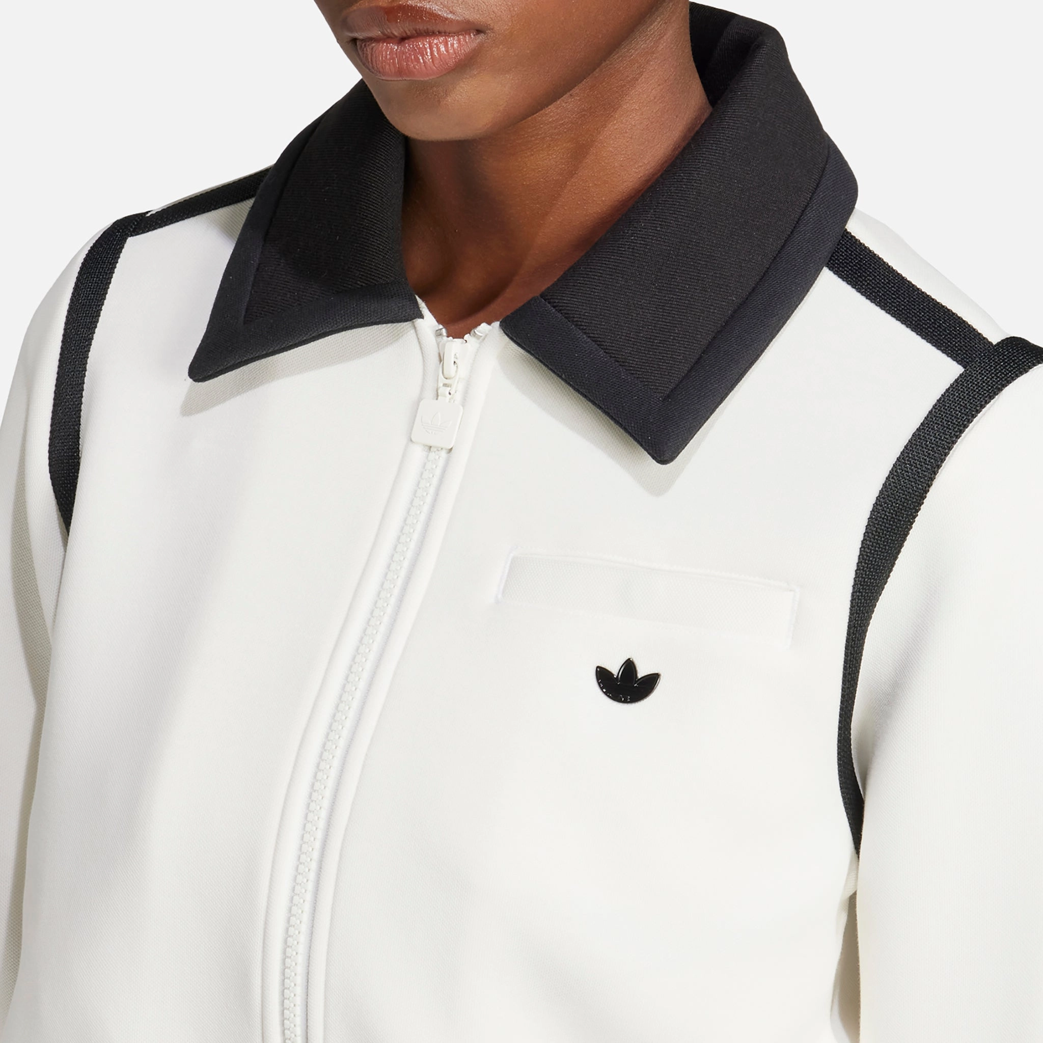 Women's Premium Collared Track Top Off White
