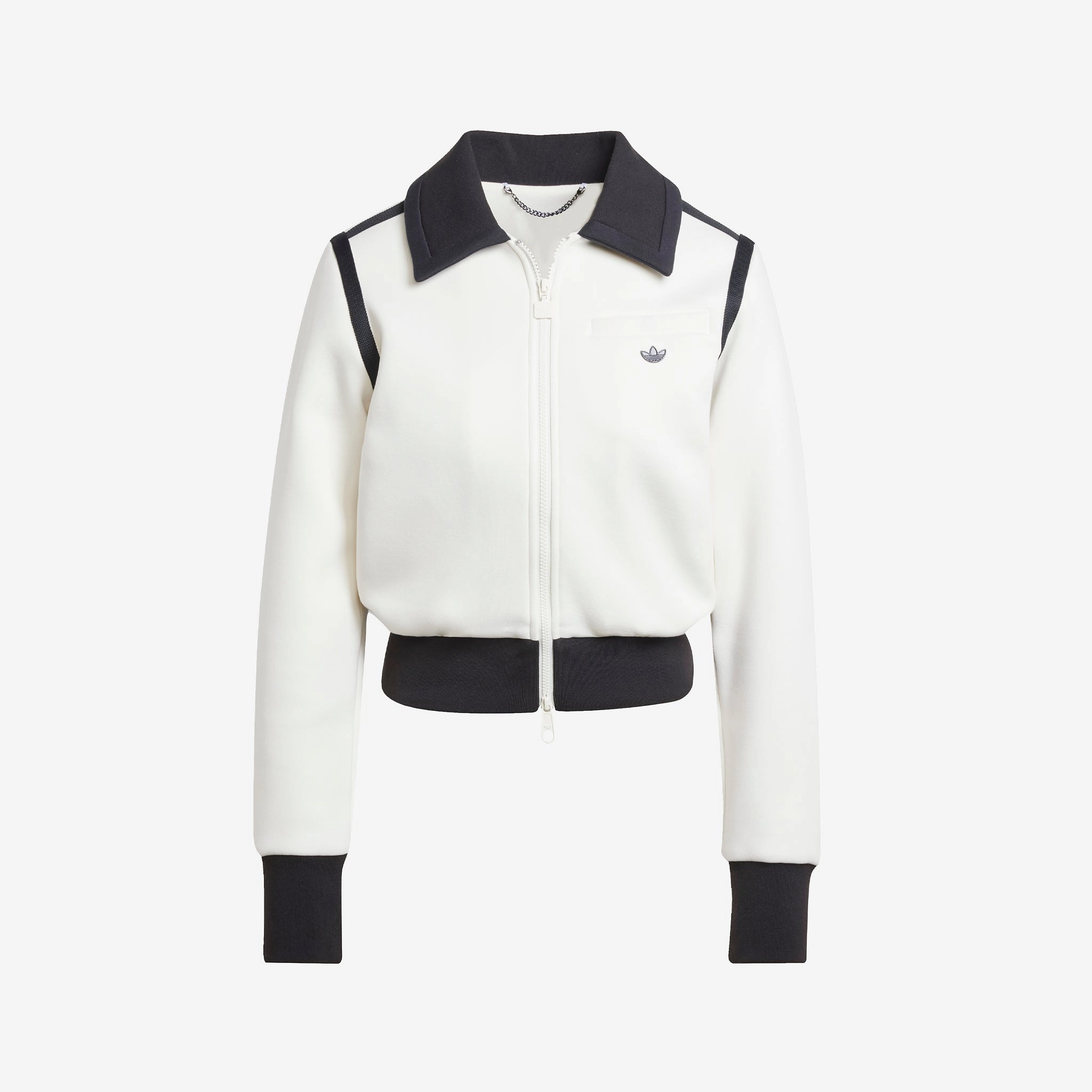 Women's Premium Collared Track Top Off White