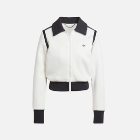 Women's Premium Collared Track Top Off White